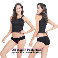 Load image into Gallery viewer, Nalwort Teen Girls Period Underwear Menstrual Period Panties Leak-Proof Organic Cotton Protective Briefs Pack of 6