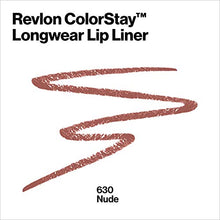 Load image into Gallery viewer, Lip Liner by Revlon, Colorstay Face Makeup with Built-in-Sharpener, Longwear Rich Lip Colors, Smooth Application, 630 Nude