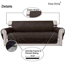 Load image into Gallery viewer, Easy-Going Sofa Slipcover Reversible Sofa Cover Water Resistant Couch Cover Furniture Protector with Elastic Straps for Pets Kids Children Dog Cat(Sofa, Chocolate/Beige)