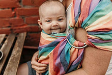 Load image into Gallery viewer, Hip Baby Wrap Ring Sling Baby Carrier for Infants and Toddlers (Summer Rainbow)