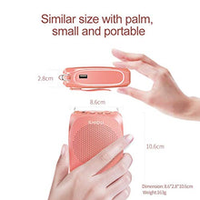 Load image into Gallery viewer, Portable Voice Amplifier SHIDU Personal Speaker Microphone Headset Rechargeable Mini Pa System for Teachers Tour Guides Coaches Classroom Singing Yoga Fitness Instructors