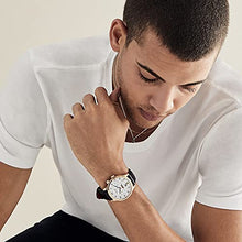 Load image into Gallery viewer, Citizen Eco-Drive Disney Quartz Mens Watch, Stainless Steel with Leather strap, Mickey Mouse, Black (Model: AP1053-15W)