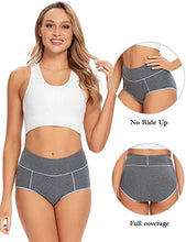 Load image into Gallery viewer, POKARLA Women's High Waisted Cotton Underwear Soft Breathable Postpartum Panties Stretch Briefs 5-Pack(5X-Large)