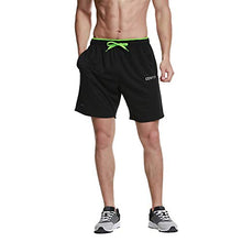 Load image into Gallery viewer, CENFOR Men's 7" Athletic Workout Shorts with Pockets Drawstring Quick Dry Breathable Active Training Shorts(Black,S)