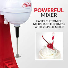 Load image into Gallery viewer, Nostalgia Two-Speed Electric Coca-Cola Limited Edition Milkshake Maker and Drink Mixer, Includes 16-Ounce Stainless Steel Mixing Cup & Rod-Red, 16 oz