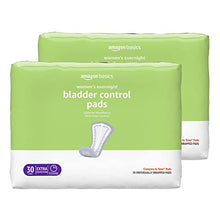 Load image into Gallery viewer, Amazon Basics Incontinence, Bladder Control & Postpartum Pads for Women, Overnight Absorbency, 60 Count, 2 Packs of 30 (Previously Solimo)