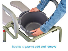 Load image into Gallery viewer, NOVA Medical Products Drop Arm Commode with Padded Seat and Back, Drop Down Arms for Easy Transfer, Stand Alone Bed Side Commode and Over The Toilet Commode, Comes with Bucket, Lid and Slash Guard