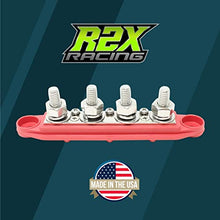 Load image into Gallery viewer, 4 Post Power Distribution Block Bus Bar Pair with Cover - Made in The USA - 250 Amp Rating - Marine, Automotive, and Solar Wiring (3/8)