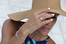 Load image into Gallery viewer, espere Sterling Silver 2 Carat CZ Baguette Round Solitaire Engagement Ring Bridal Wedding Jewelry (5)