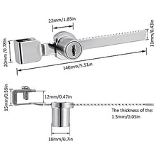 Load image into Gallery viewer, Kitmose Sliding Glass Door Ratchet Lock with Chrome Finish, Keyed Alike, Drawer Display Case Showcase Security Locks 5 Pack with 10 Keys, Fit Thickness 0.15"-0.3"
