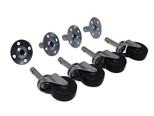 Load image into Gallery viewer, Reliable Hardware Company RH-9006-SET-A Plug-in with Sockets 2-Inch Wheel Diameter Fender Style Casters - Set of 4, Zinc