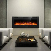 Load image into Gallery viewer, Antarctic Star Electric Fireplace in-Wall Recessed and Wall Mounted, 750/1500 Fireplace Heater and Linear Fireplace with Multicolor Flame, Control by Touch Panel & Remote (Black) … (30‘’)