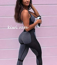 Load image into Gallery viewer, KIWI RATA Women's High Waist Active Seamless Compression Fitness Leggings Running Workout Slim Butt Lift Yoga Pants (#1 Heart Booty Black, Medium)
