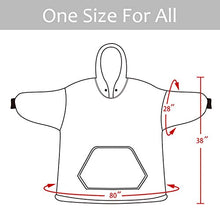 Load image into Gallery viewer, Oversized Hoodie Blanket Sweatshirt,Super Soft Warm Comfortable Sherpa Giant Pullover with Large Front Pocket,for Adults Men Women Teenagers Kids,Black
