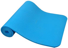Load image into Gallery viewer, BalanceFrom GoYoga+ All-Purpose 1/2-Inch Extra Thick High Density Anti-Tear Exercise Yoga Mat and Knee Pad with Carrying Strap (Blue)