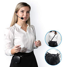 Load image into Gallery viewer, Voice Amplifier MAONO AU-C03 Ultralight(0.29 lb) Cardioid Portable Rechargeable Wired Microphone with Waistband,Support SD Card/AUX Input for Teachers, Coaches, Tour Guides, Market(Black)