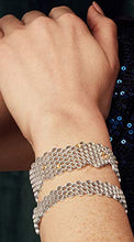 Load image into Gallery viewer, Mignon Faget HIVE Narrow Jeweled Sterling Silver Cuff with Honey Crystal