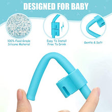 Load image into Gallery viewer, SHARE&CARE BPA Free Baby Silicone Straw Set (6 Pack) with a Cleaning Brush for Baby Self-Feeding Training (Multicolor)