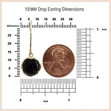 Load image into Gallery viewer, 14k Gold Plated 925 Sterling Silver Natural Onyx Dangle Earrings For Women; Vintage Style Onyx Jewelry for Women; Dangling Dark Black Stone Earrings; Black Gemstone Handmade Jewelry