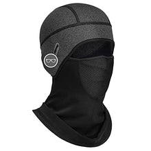 Load image into Gallery viewer, Lauzq Helmet Liner Beanie with Mask,Cycling Fleece Winter Hat Skull Cap Thermal Headwear Ear Warmer,Gray-A