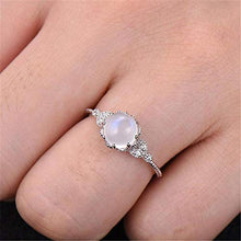 Load image into Gallery viewer, Goddesslili Moonstone Diamond Encrusted Rings for Women Girlfriend Vintage Designed Gemstone Thin Wedding Engagement Anniversary Simple Jewelry Gift Under 5 Dollars (6)