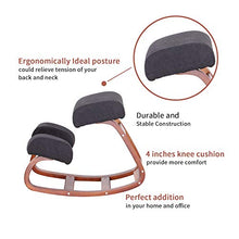 Load image into Gallery viewer, Adult Children Learning Chair Anti-Humpback Solid Wood Improve Posture Comfortable Knee Kitchen Living Room Bedroom School Game Office Chair (Black2)