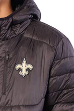 Load image into Gallery viewer, Ultra Game NFL New Orleans Saints Mens Full Zip Puffer Jacket, Black, Medium
