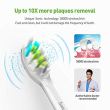 Load image into Gallery viewer, Sonic Electric Toothbrush USB Rechargeable Toothbrush Soft Bristles Oral Care Gum Clean Whiten Adult Toothbrush 3 Replacement Brush Heads 4 Modes with Automatic Timer IPX7 Waterproof Pink