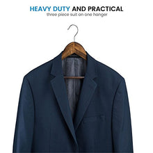 Load image into Gallery viewer, High-Grade Wooden Suit Hangers 20 Pack with Non Slip Pants Bar - Smooth Finish Solid Wood Coat Hanger with 360° Swivel Hook and Precisely Cut Notches for Camisole, Jacket, Pant, Dress Clothes Hangers
