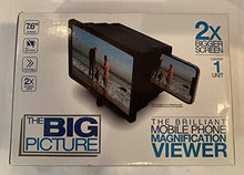 Load image into Gallery viewer, The Big Picture Smartphone Magnification System Viewing Screen That is Two Times Bigger Cell Phone Magnifier 3D Screen Enlarge Video Movie