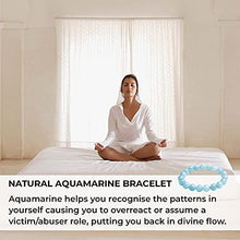 Load image into Gallery viewer, Soothing Bracelet - Natural Aquamarine bracelet - Bring Positive Energy - Peace - Youthfulness Bracelet - Stone Bracelet for Everlasting Joy