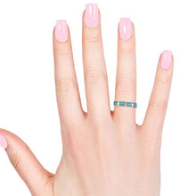 Load image into Gallery viewer, Turquoise 925 Sterling Silver Statement Ring for Women Anniversary Jewelry for Women Size 9 Blue