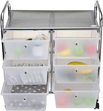 Load image into Gallery viewer, Mind Reader Rolling Utility Cart, One Size, White 6 Drawer
