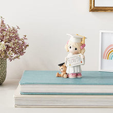 Load image into Gallery viewer, Precious Moments I Did It Graduation Girl With Teddy Bear Bisque Porcelain Home Decor Collectible Figurine 173014