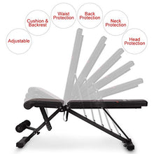 Load image into Gallery viewer, FLYBIRD Adjustable Bench,Utility Weight Bench for Full Body Workout- Multi-Purpose Foldable incline/decline Bench (Black)
