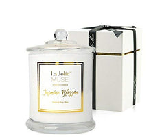 Load image into Gallery viewer, LA JOLIE MUSE Jasmine Scented Candle, Gift for Women, Natural Soy Wax, 65 Hours Burn Fine Home Fragrance, Glass Jar Candles
