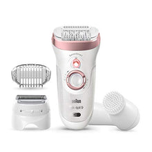 Load image into Gallery viewer, Braun Epilator Silk-épil 9 9-880, Facial Hair Removal for Women, Wet & Dry, Facial Cleansing Brush, Women Shaver & Trimmer, Cordless, Rechargeable, Beauty Kit