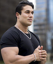 Load image into Gallery viewer, Lifetime Jewelry 7mm Rope Chain Necklace 24k Real Gold Plated for Men & Women (White Gold, 20)