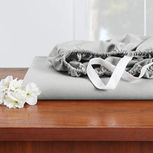 Load image into Gallery viewer, 7 Piece Split King Sheets - Bed Sheets Split King Size – Bed Sheet Set Split King Size - 7 PC Sheets - Deep Pocket Sheets Microfiber Bedding Sets Hypoallergenic Sheets - Split King - Silver Light Gray