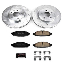 Load image into Gallery viewer, Power Stop K1364 Front Z23 Carbon Fiber Brake Pads with Drilled & Slotted Brake Rotors Kit