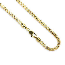 Load image into Gallery viewer, 14K Gold 1.8MM, 2.5MM, or 3.5MM Round Box Chain Necklace - Multiple Lengths Available- Yellow or White (18, 2.5MM, Yellow)