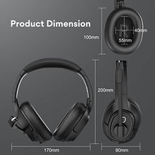 Load image into Gallery viewer, EKSA Bluetooth Headsets with Microphone & USB Dongle, 30 Hours Talk Time & 33ft Range, AI Environmental Noise Cancelling Mic, Over-Ear Wireless Headphone for PC/Laptop/Computer/Home/Work/Office/Zoom
