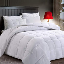 Load image into Gallery viewer, COTTONHOUSE Twin Size (64x88) Cooling Comforter Fluffy Reversible Quilted Duvet Insert Down Alternative Fill with Corner Tabs All Season - Machine Washable - White
