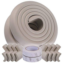 Load image into Gallery viewer, Baby Proofing Corner Guards with Eight Corners and Four Meters Edges, Non-Toxic, Soft with Thick Foam (Grey)