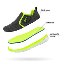 Load image into Gallery viewer, DREAM PAIRS Boys Athletic Sports Sneakers Slip on Tennis Running Shoes Grey Neon Size 13 Little Kid Luca