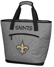 Load image into Gallery viewer, Rawlings NFL Soft Sided Insulated Large Tote Cooler Bag, 30-Can Capacity, New Orleans Sains, Gold