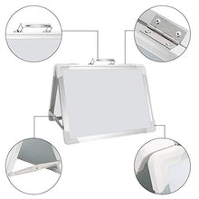 Load image into Gallery viewer, Small Dry Erase White Board, Magnetic Desktop Portable Dry Erase Board, 12" x 16" Double Sided Magnetic for Kids