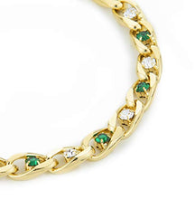 Load image into Gallery viewer, My Ritzy Cubic Zirconia Necklace Sets with Two-Tone Gemstone Sparkling | 24k Gold Plated Tennis Sets for Women | 20 in / 7.5 in | Packed in Gift-Box (Cubic Zirconia Set)