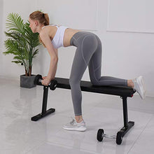 Load image into Gallery viewer, Mengping Flat Utility 600 lbs Foldable Capacity Weight Bench, 41'' Flat Bench Workout Utility Bench Capacity Sit Up Bench Weight Training and Abdominal Training Folding Bench【US Warehouse Shipment】