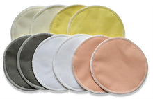 Load image into Gallery viewer, Organic Bamboo Nursing Pads (10 Pack) with Laundry Bag by Baby Zelis - Ultra Soft, Reusable, Hypoallergenic, Washable Breast Pads in Gift-Ready Packaging